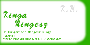 kinga mingesz business card